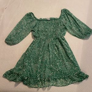 Sienna Sky Medium 3/4 Sleeve Green and White Dress